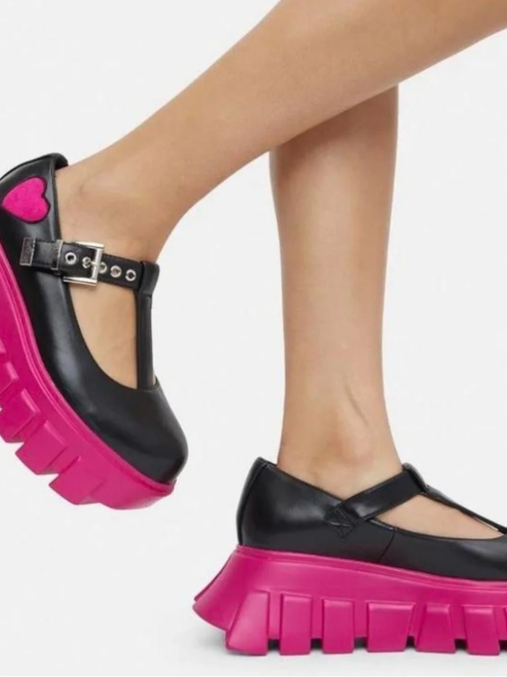 Lamoda T Strap Mary Jane Platform Shoes